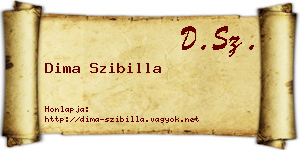 Dima Szibilla névjegykártya